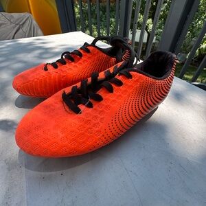 Vibrant Orange Soccer Cleats